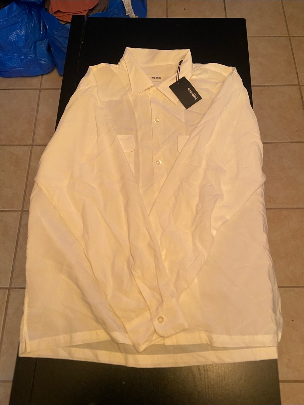 Buck Mason White Long-Sleeve Dress Shirt